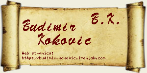 Budimir Koković vizit kartica